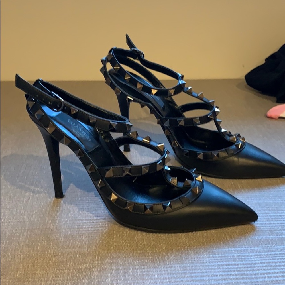 Valentino Rockstud Noir Slingback 100mm Pump